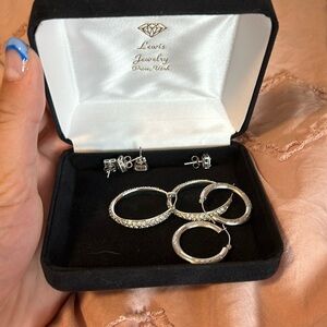 Variety of sterling silver earrings